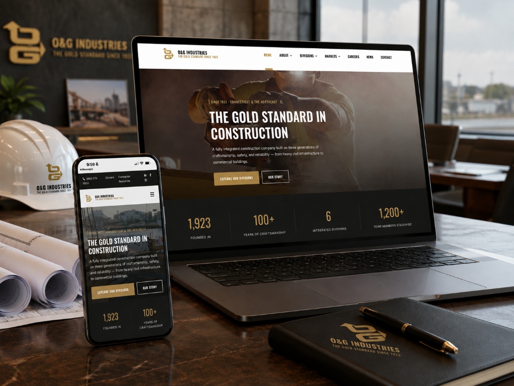 O&G Industries contractor website