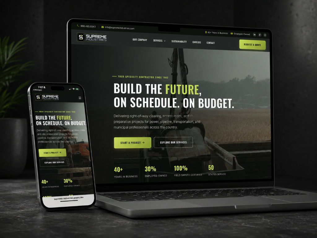 Supreme Industries contractor website